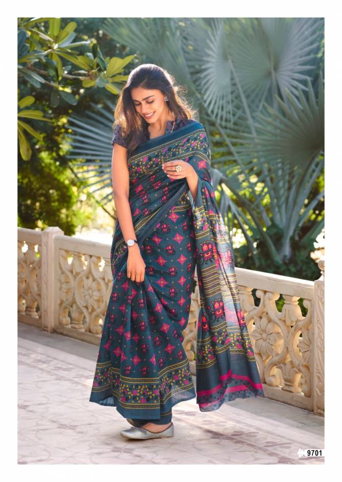 Lt Mahima Fancy Party Wear Silk Printed Stylish Saree Collection